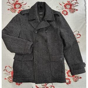 Express  double breast  wool-blend Water Resistant peacoat Men‎ Size M